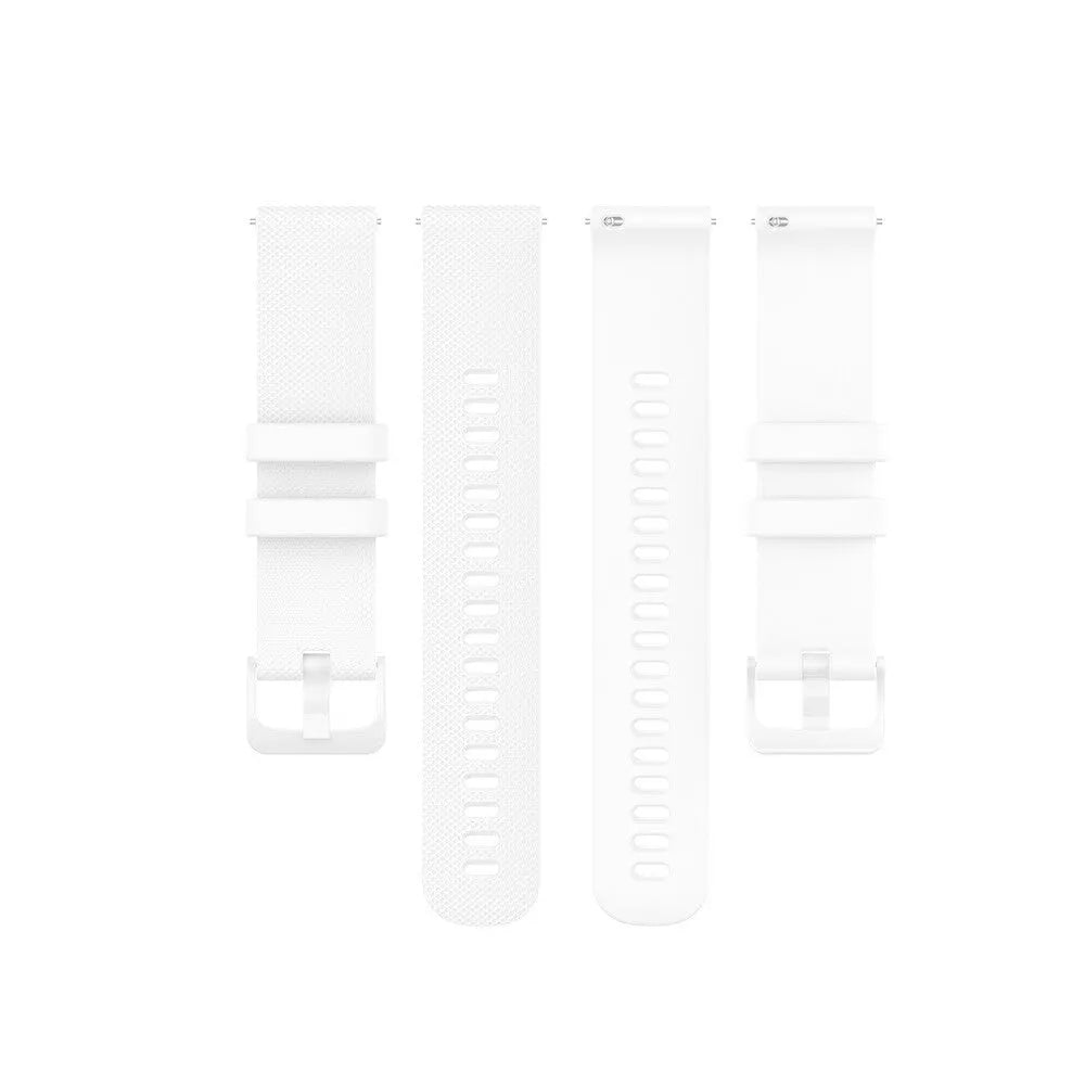 Premium Silicone Strap, laid flat, separate parts, top and underside view