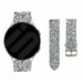 Samsung Galaxy Watch 6 - 40mm Glitter Leder Armband (Silber)