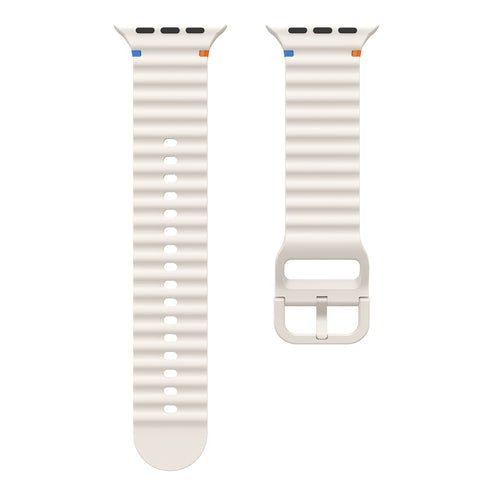Apple Watch Ultra Wave Silicone Strap (Starlight)