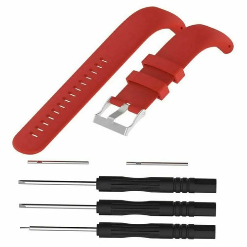 Silicone Strap, laid flat, separate parts, top and underside view