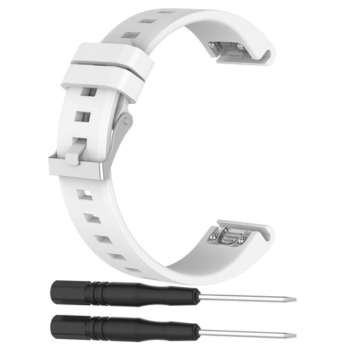 Bracelet silicone brillant Garmin Forerunner 955 (blanc)