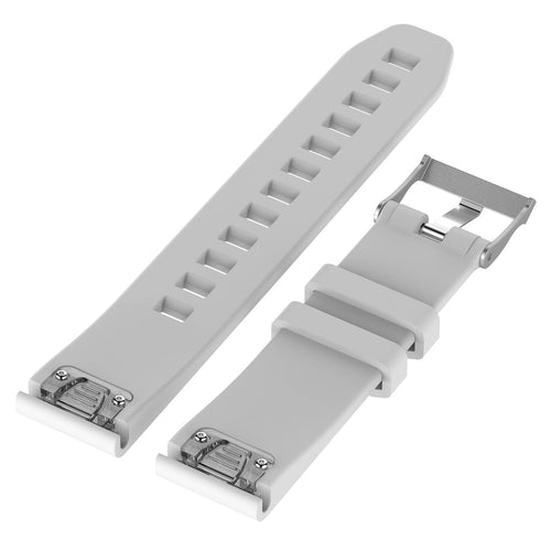 Garmin Descent Mk2S Glänzendes Silikonarmband (Weiß)