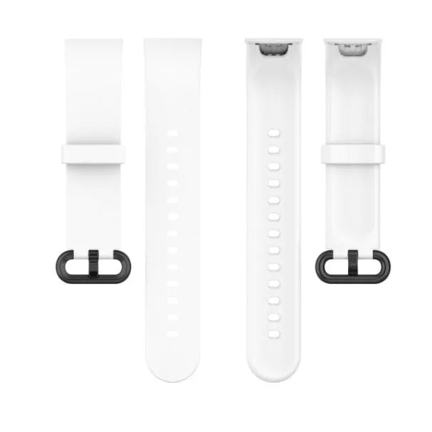 Silicone Strap, laid flat, separate parts, top and underside view