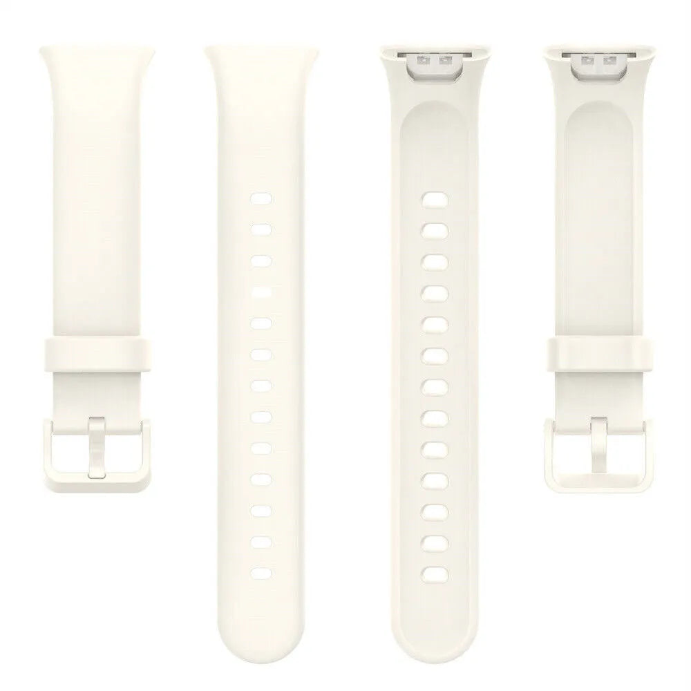Silicone Strap, laid flat, separate parts, top and underside view