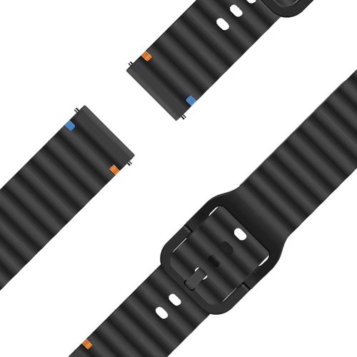 Bandz Garmin Bounce 2 Silicone Strap 'Wave' (Black)