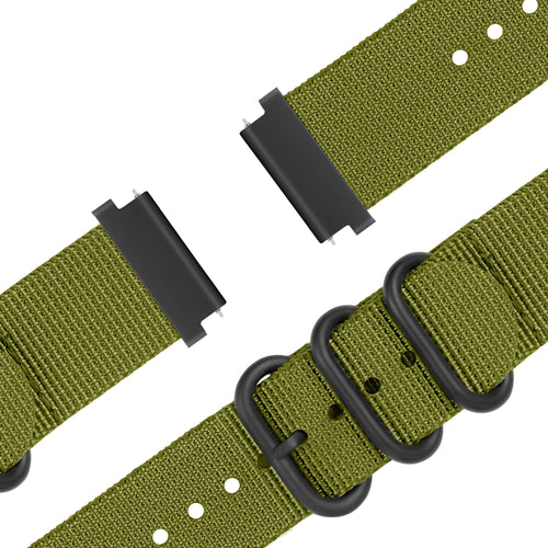 Bandz Huawei Watch GT 7 - 46mm Buckled Nylon Strap (Green)
