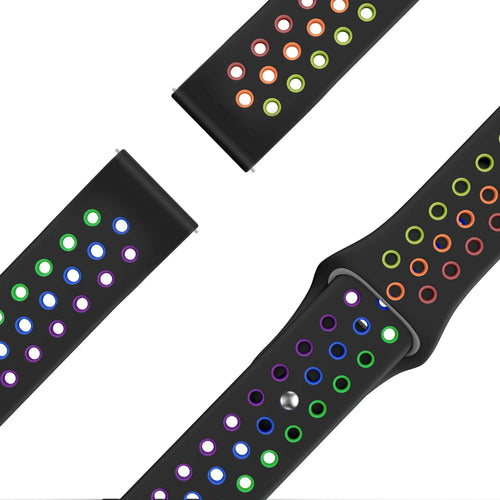 Bandz Oozoo Smartwatch 20mm Sportarmband 'Deluxe' (Schwarz/Bunt)
