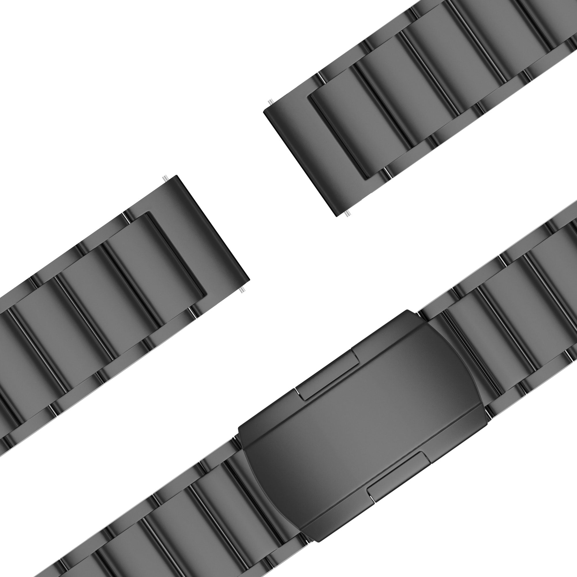 Bandz Garmin Vivoactive 3 Titanium Link Strap (Black)
