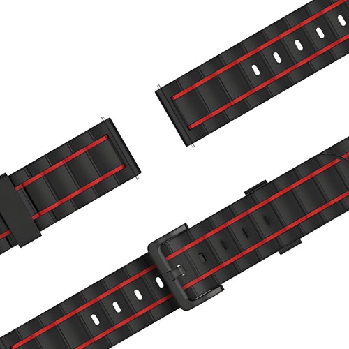 Bandz Correa deportiva a rayas OnePlus Watch Lite (negro/rojo)