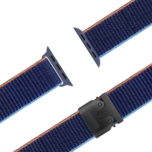 Bandz Apple Watch nylon band 'Classic' met P-buckle (donkerblauw)