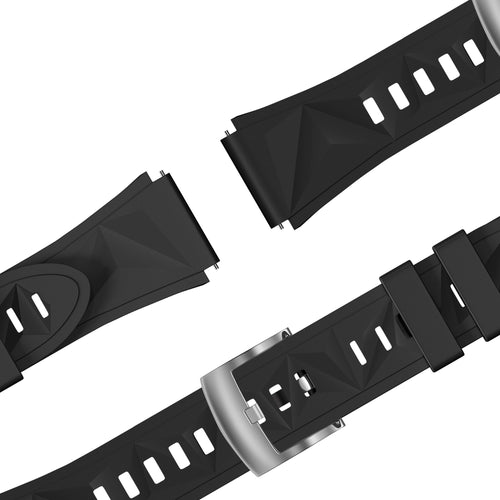 Bandz Huawei Watch 5 - 42mm Silikonarmband 'Easy Fit' (Schwarz)