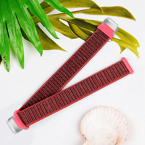 Nylon Strap, red, laid flat, joined, 45° top view
