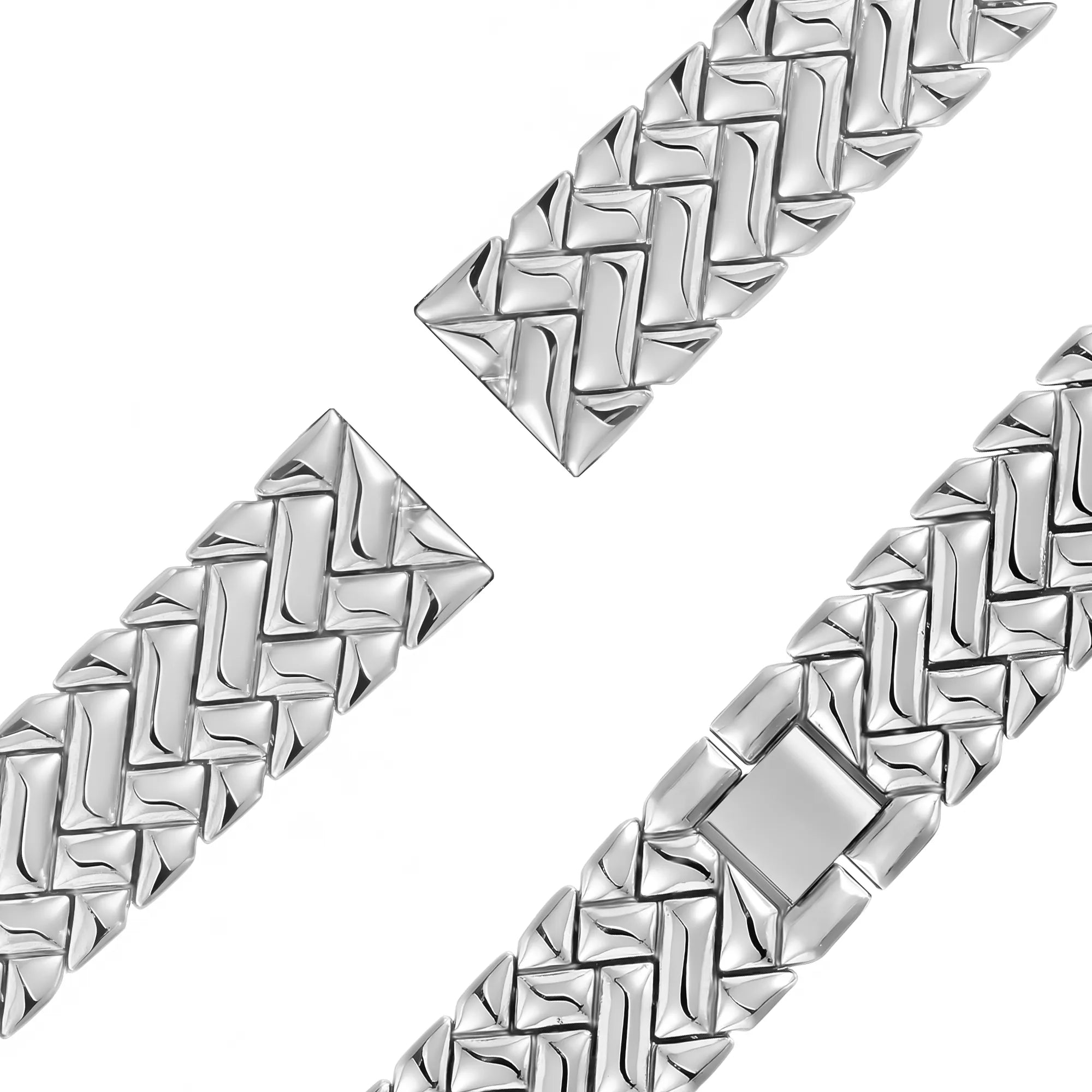 Bandz Fossil Gen 5e - 42mm Metallarmband 'V-Type' (Silber)