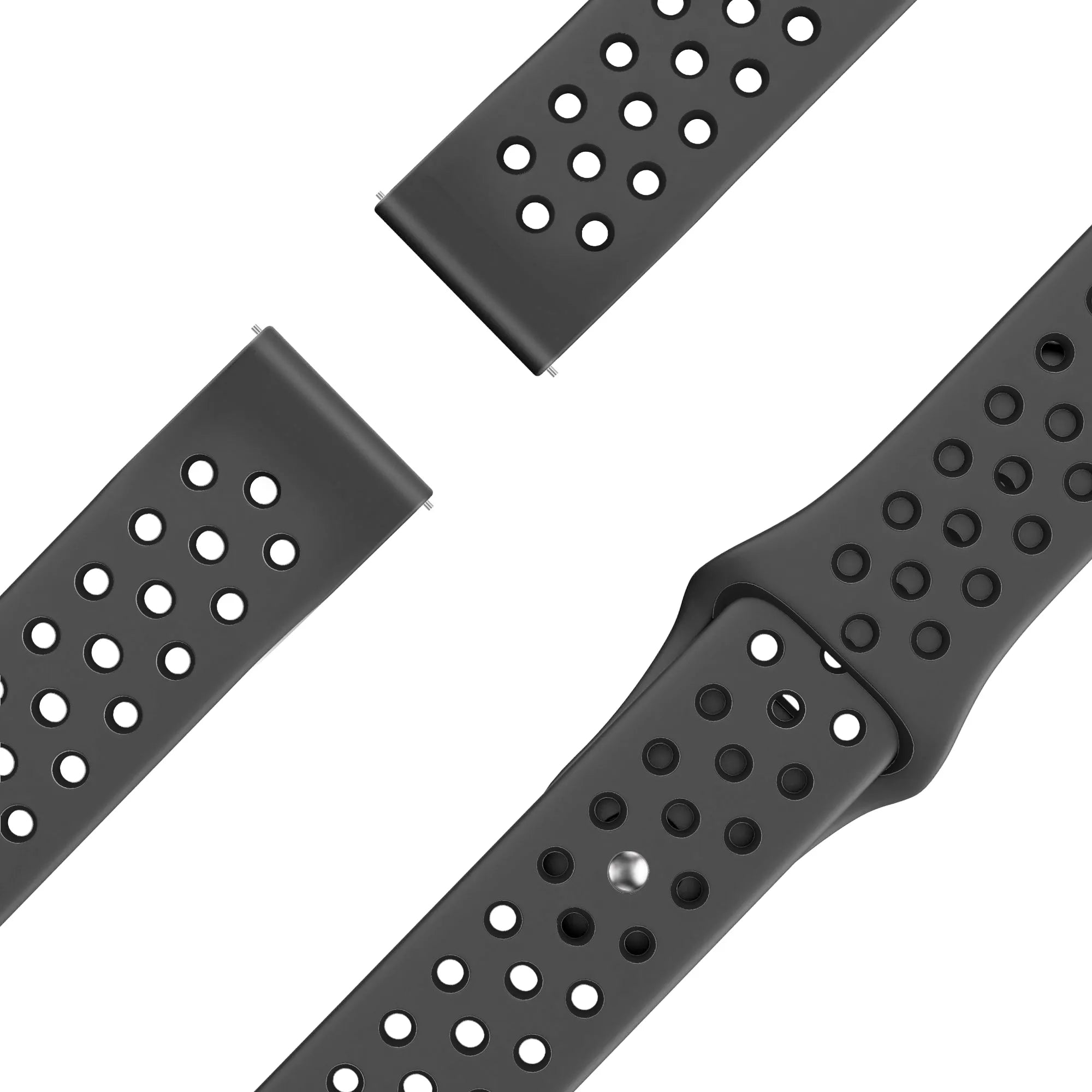 Bandz Bracelet sport 'Deluxe' Garmin Forerunner 570 - 47mm (gris foncé/noir)