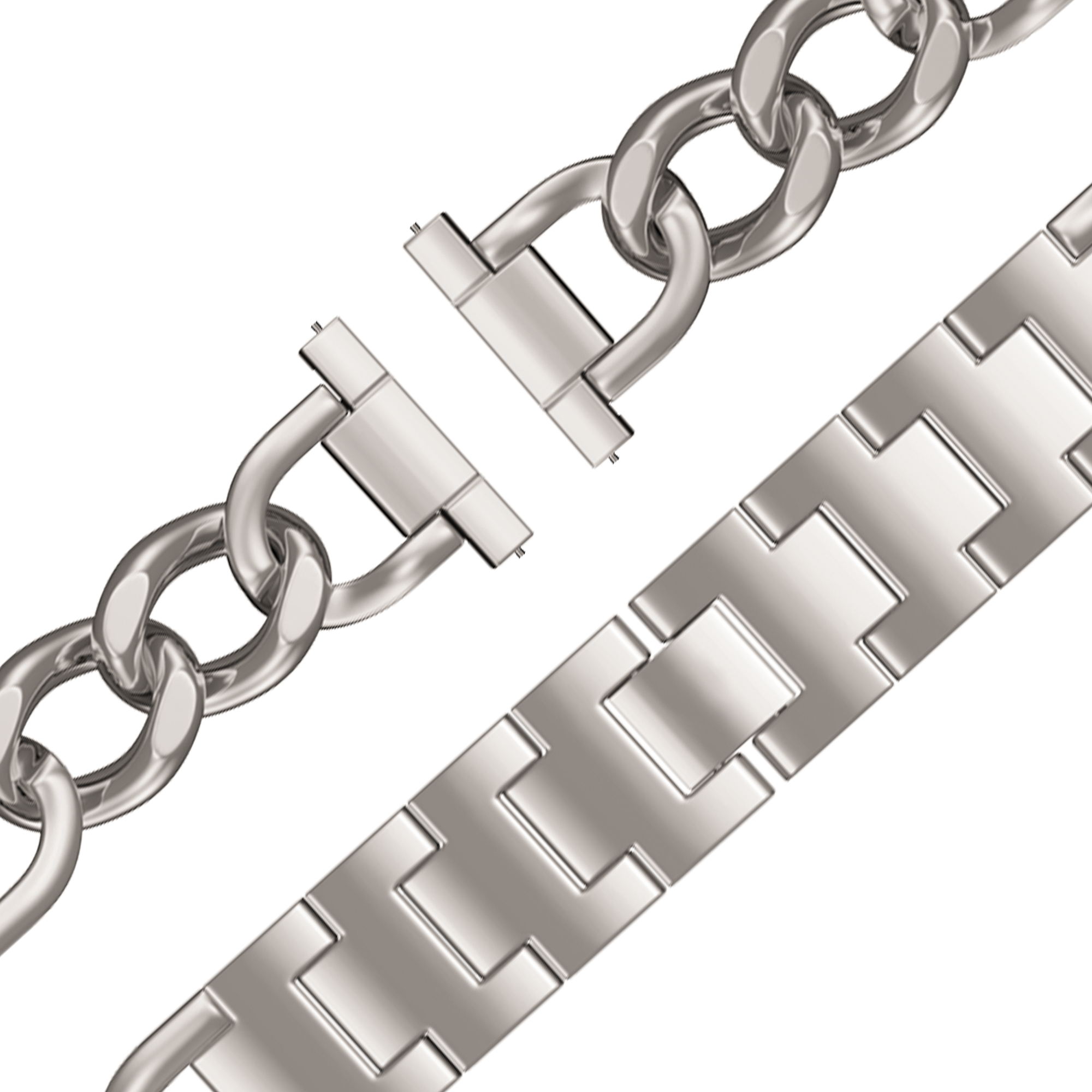 Bandz Xiaomi Watch S4 - 41mm Metal Strap 'Chains' (Starlight)