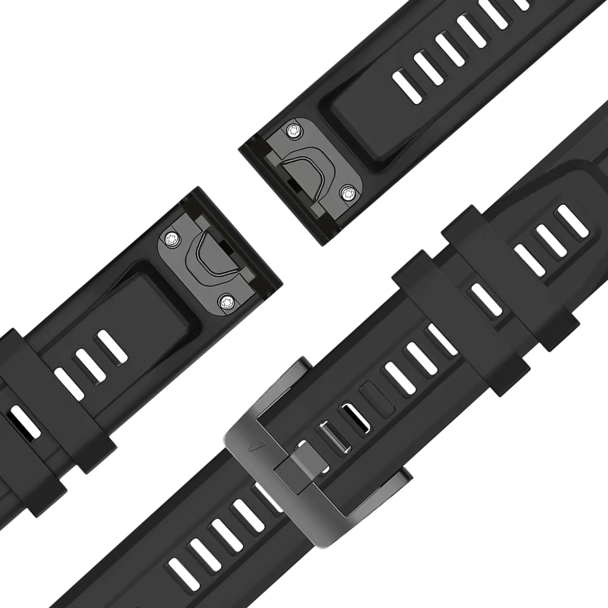Bandz Bracelet silicone 'Classic' Garmin Fenix 5x / 6x (noir)