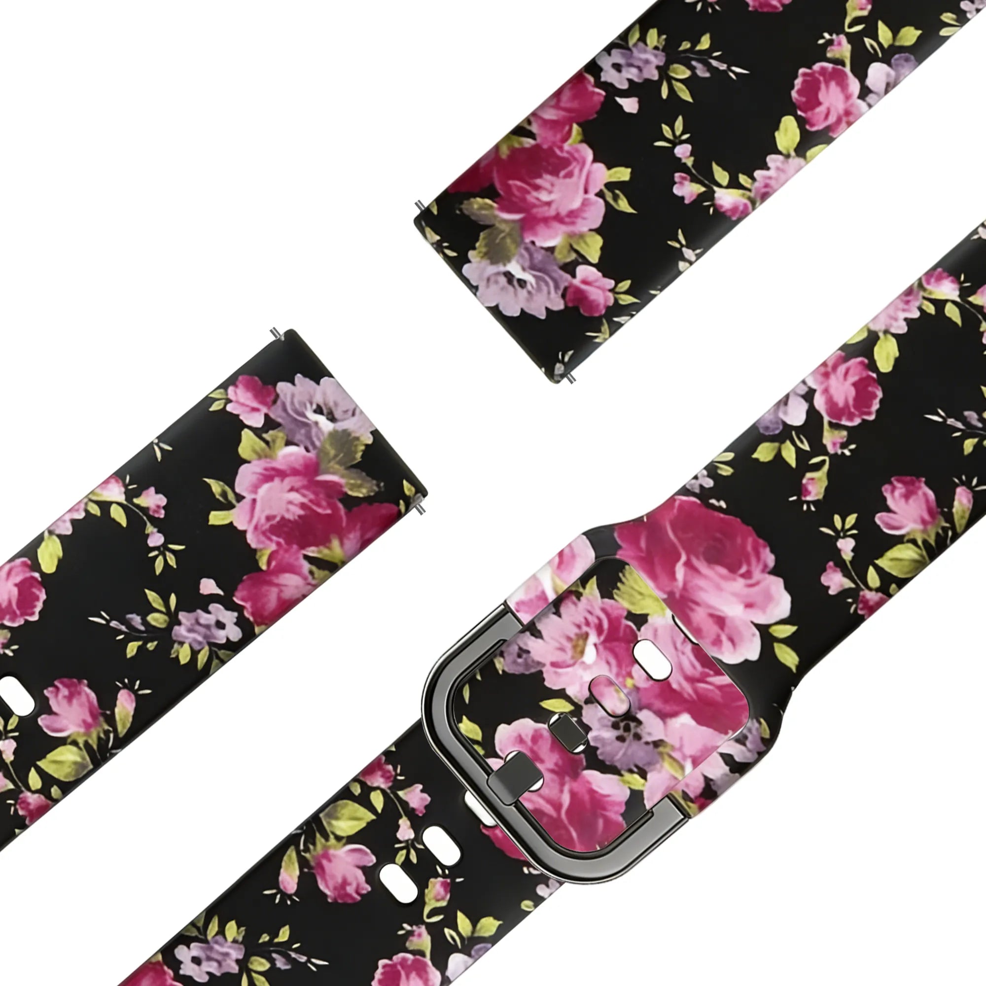 Bandz Bracelet silicone Garmin Forerunner 265s 'Fleurs roses'