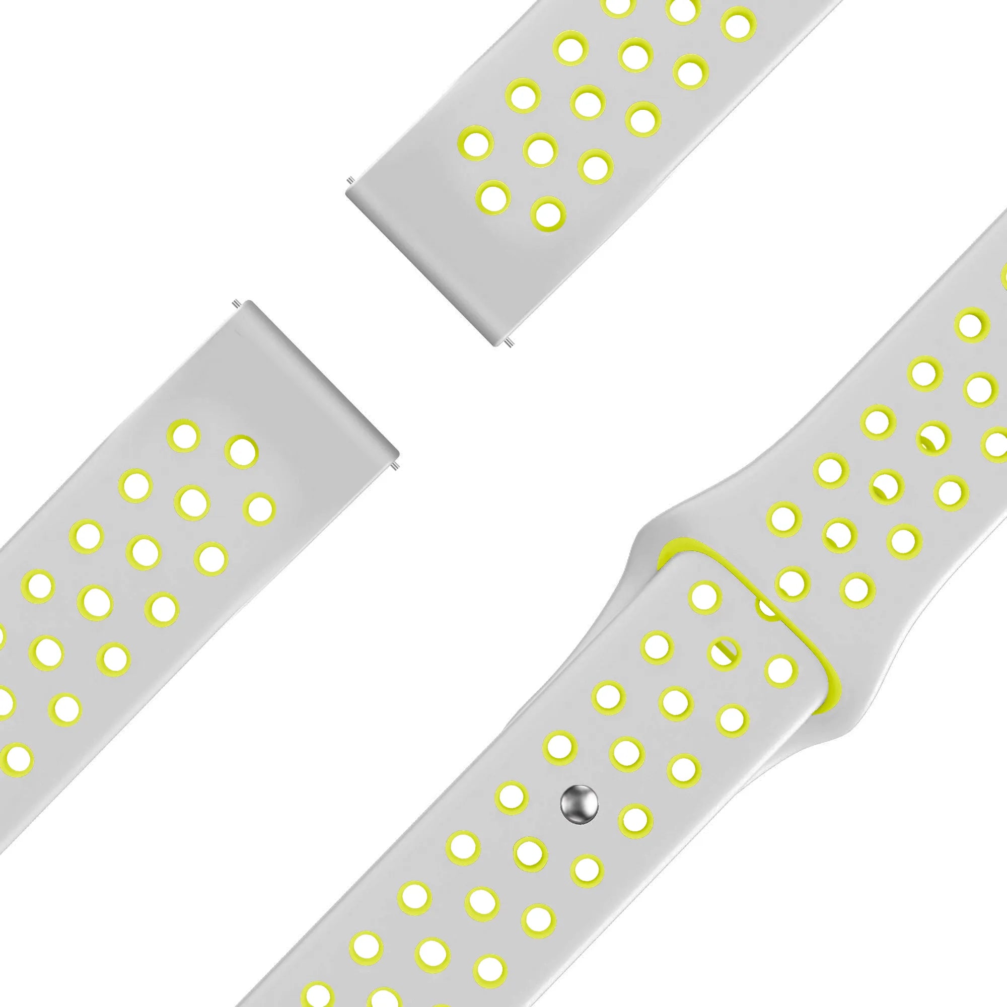 Bandz Bracelet sport 'Deluxe' Garmin Forerunner 570 - 47mm (gris/jaune)