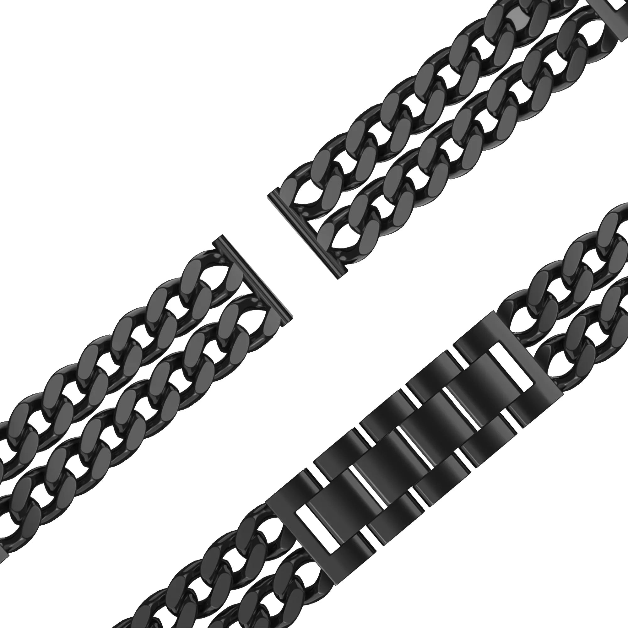 Bandz Coros Apex - 42mm Metal Strap 'Double Chains' (Black)
