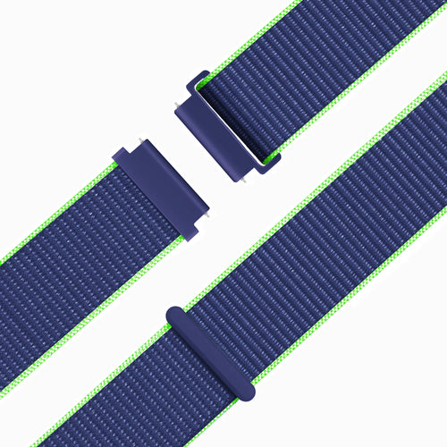 Bandz Garmin Forerunner 255 Nylon Loop Strap (Blue/Lime)