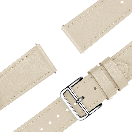 Bandz universeel 18mm lederen band 'Deluxe' (beige)