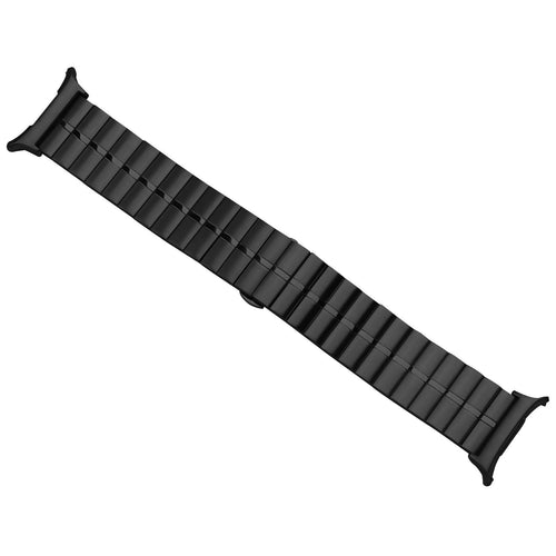 Premium Metal Strap, black, laid flat, joined, 45° top view
