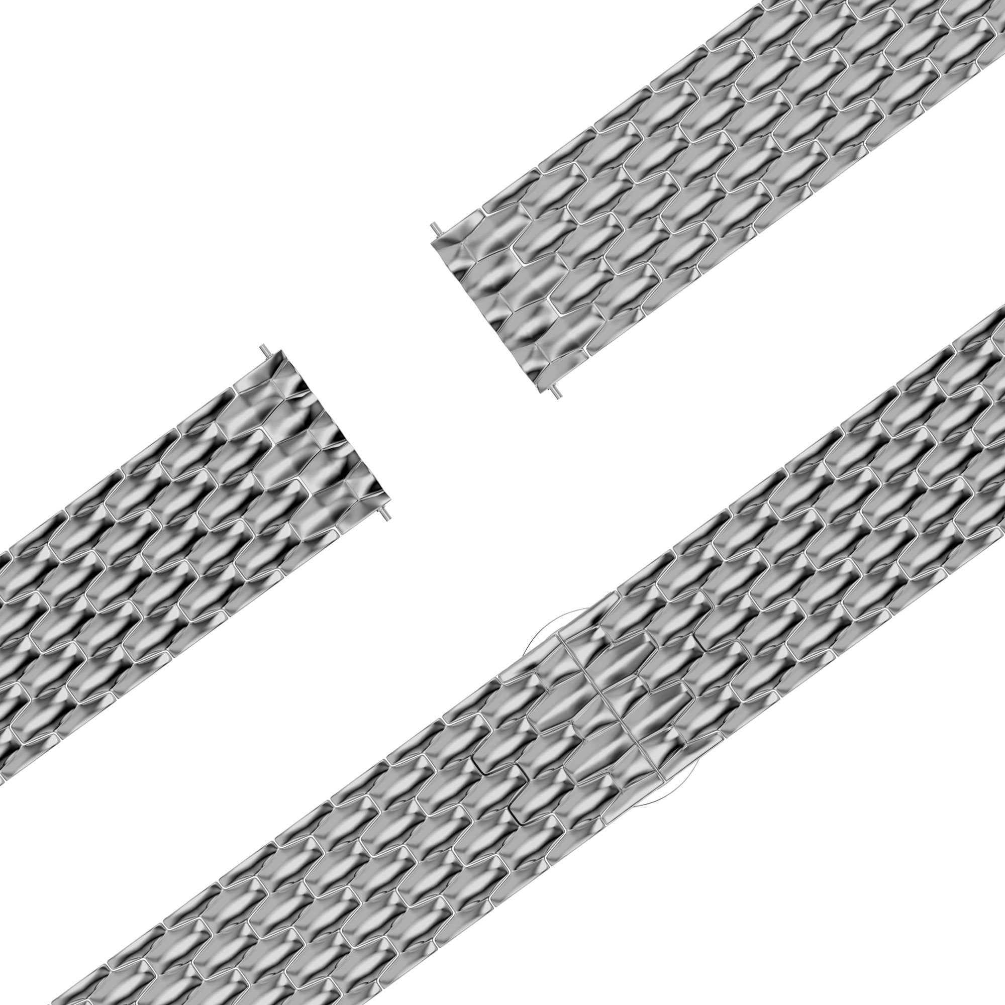 Bandz Garmin Vivoactive 3 Stahlarmband 'Dragon' (Silber)