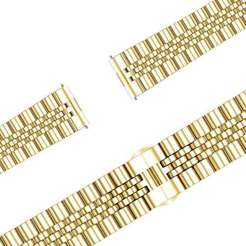 Bandz Bracelet acier 'Jubilee' Garmin Forerunner 265s (or)
