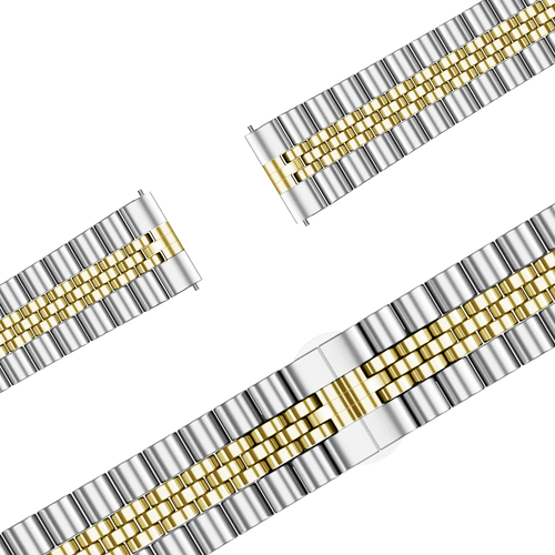Bandz Garmin Forerunner 265s Stahlarmband 'Jubilee' (Silber/Gold)