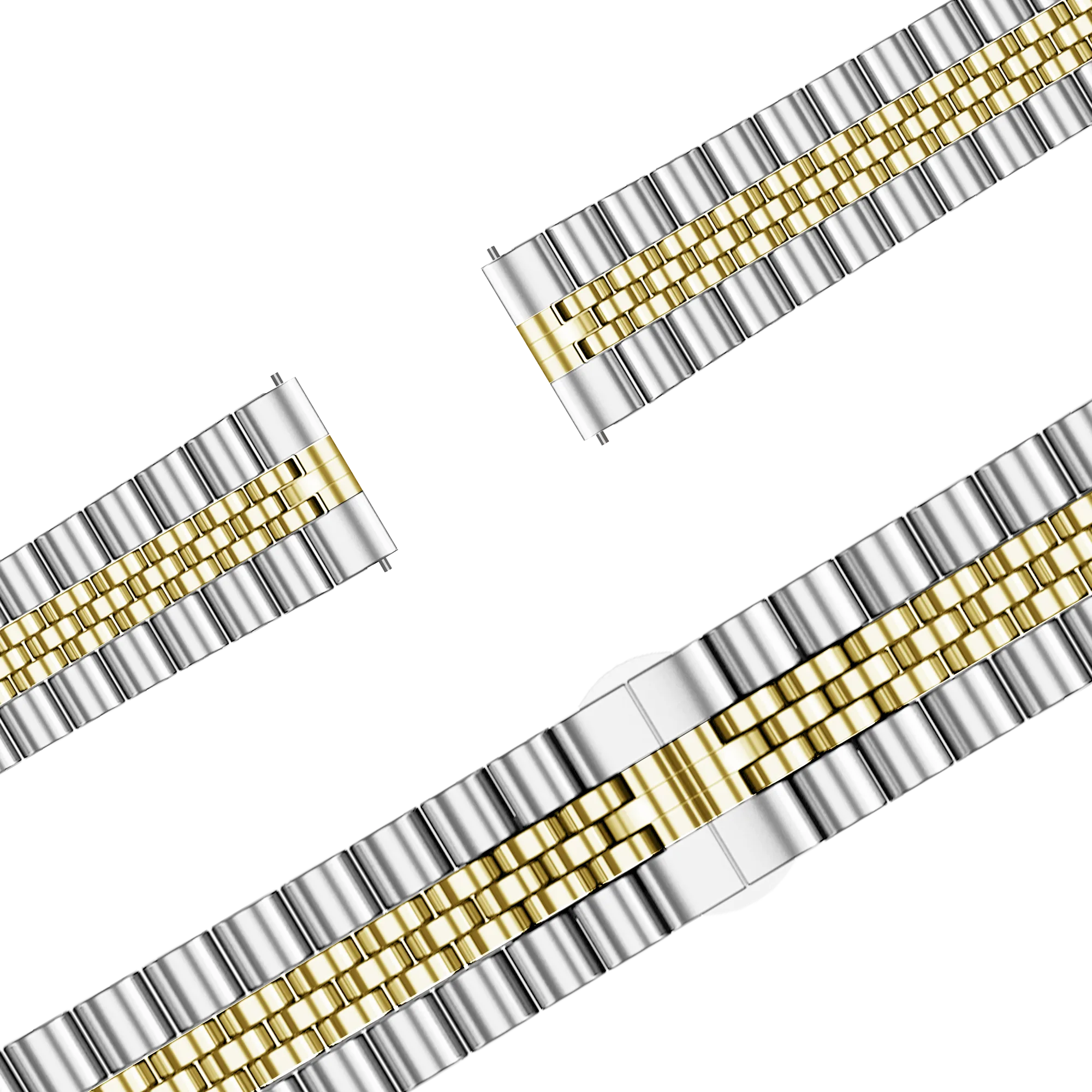 Bandz Garmin Forerunner 265s Stahlarmband 'Jubilee' (Silber/Gold)