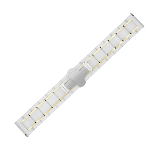 Samsung Galaxy Watch 5 - 40mm Ceramic Link Strap (White/Gold)