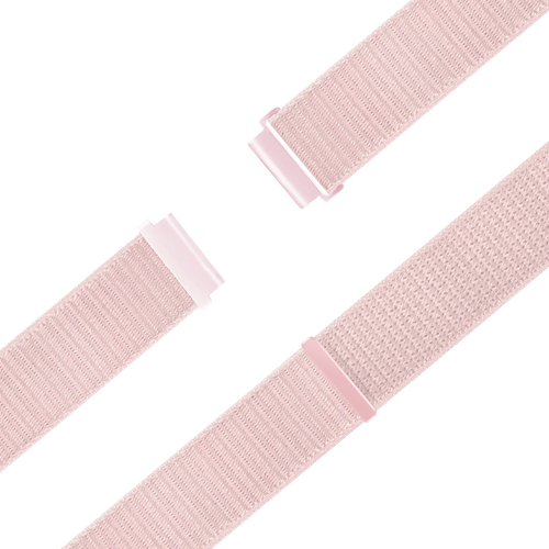 Nylon Loop Strap, light pink, laid flat, joined, 45° top view
