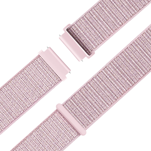 Nylon Loop Strap, pink, laid flat, joined, 45° top view