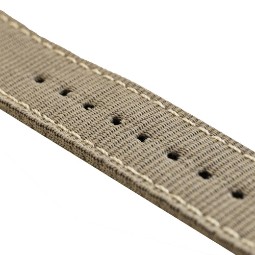 Nylon Buckle Strap, khaki, laid flat, joined, 45° top view