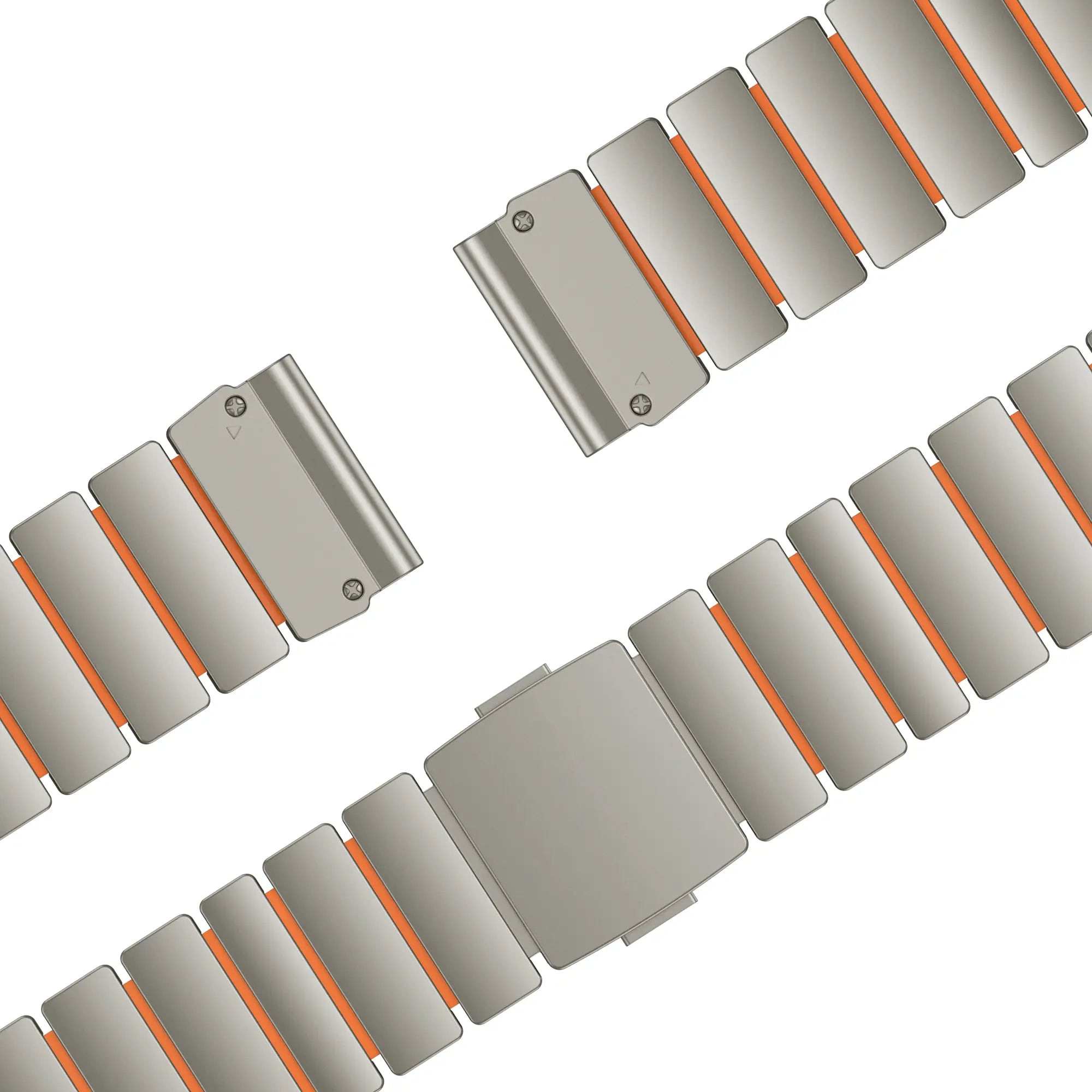 Bandz Garmin Instinct E - 45mm Titanium Strap 'Hybrid' (Titanium/Orange)