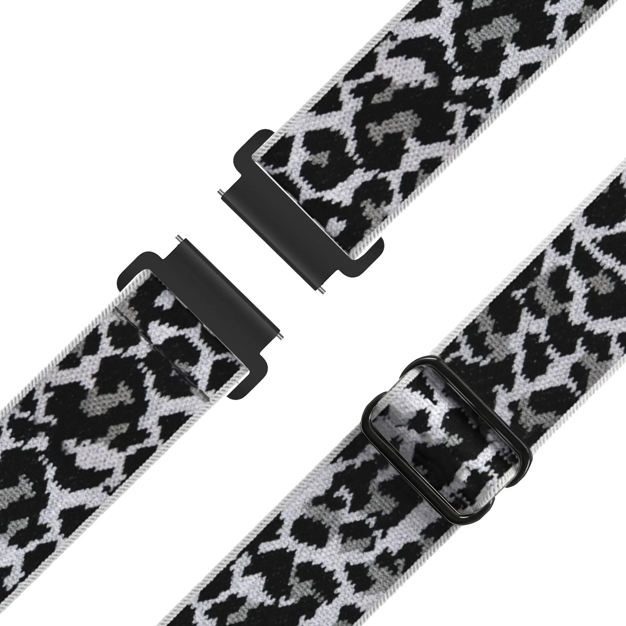 Bandz Bracelet nylon élastique Amazfit Active 3 Premium (léopard blanc)
