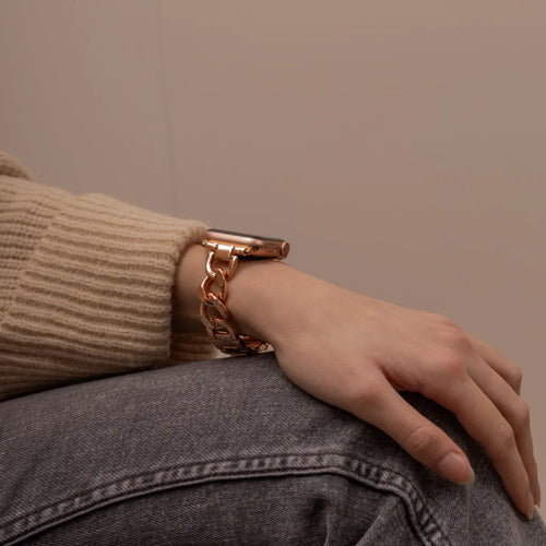 Apple Watch Stahlkettenarmband (Roségold)