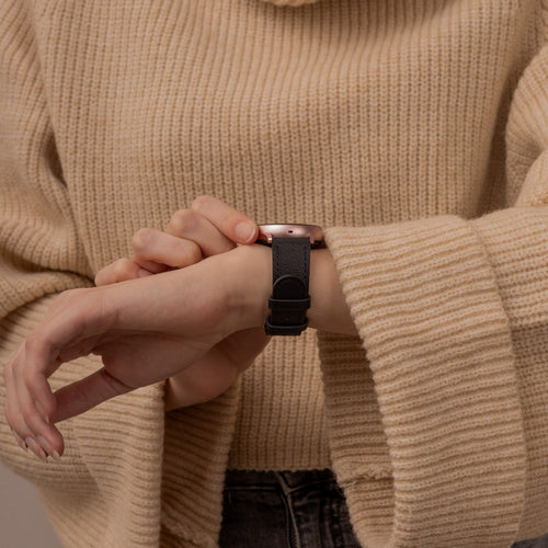 Samsung Galaxy Watch 7 - 40mm leren bandje (strak-zwart)