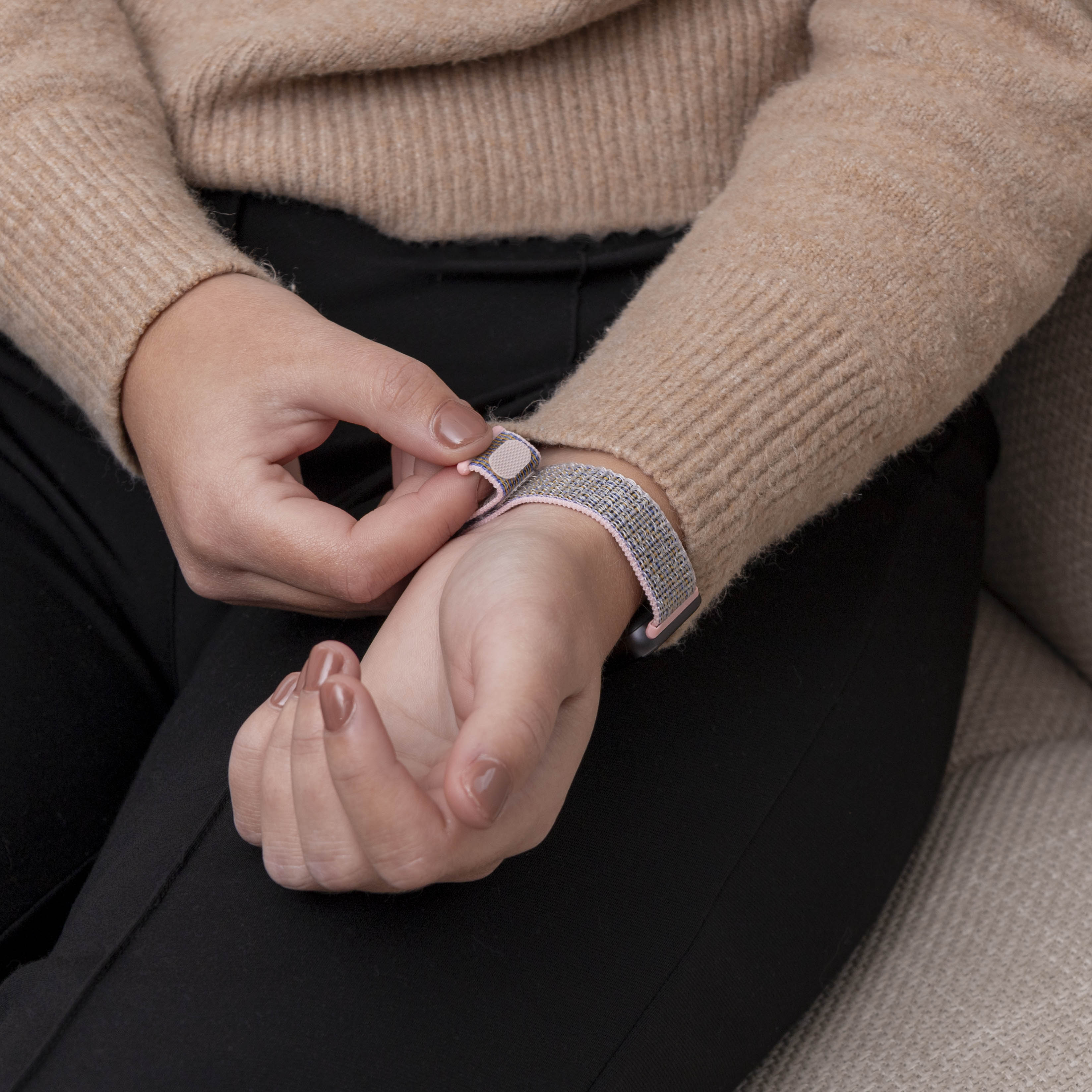 Huawei Band 10 nylon bandje (roze)