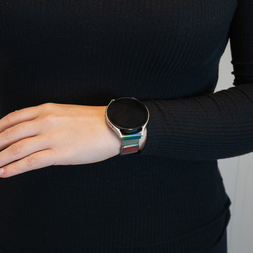 Bandz Garmin Forerunner 645 Milanese loop band (regenboog)