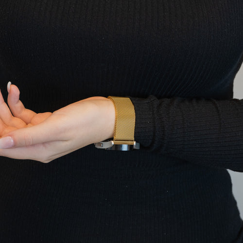 Bandz Bracelet milanais Loop Garmin Vivomove Trend (or)