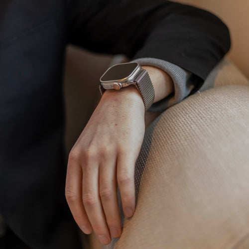 Bandz Correa milanesa Loop con hebilla-P Apple Watch Ultra (plata)