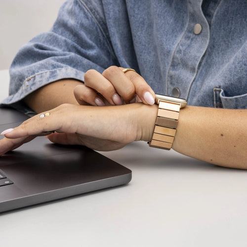 Fitbit Sense Armband Metall (Roségold)