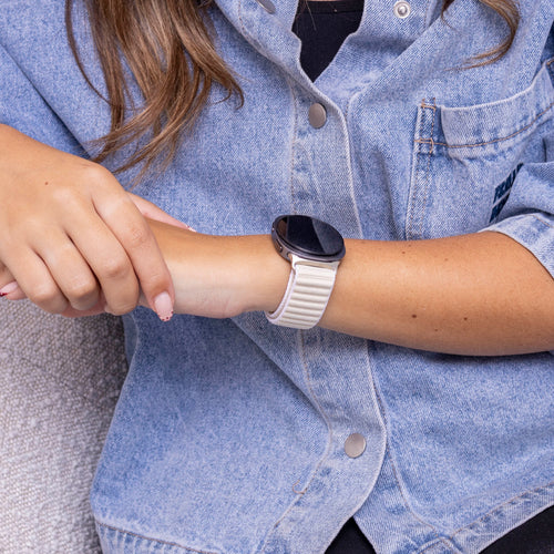 Correa nylon Wave Samsung Galaxy Watch 8 - 40mm (blanco estrella)