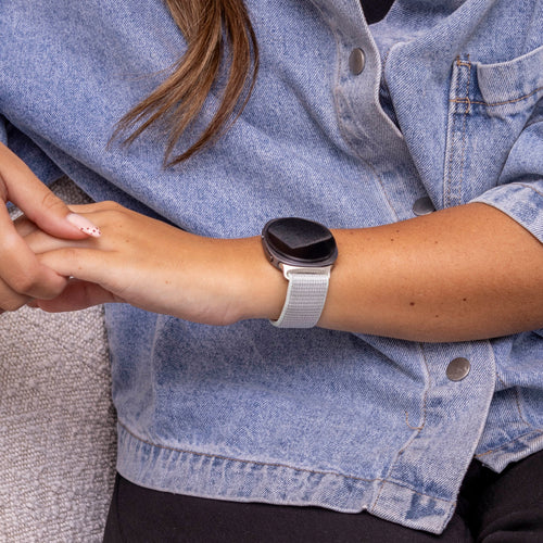 Correa nylon Samsung Galaxy Watch 8 Classic (cian claro)