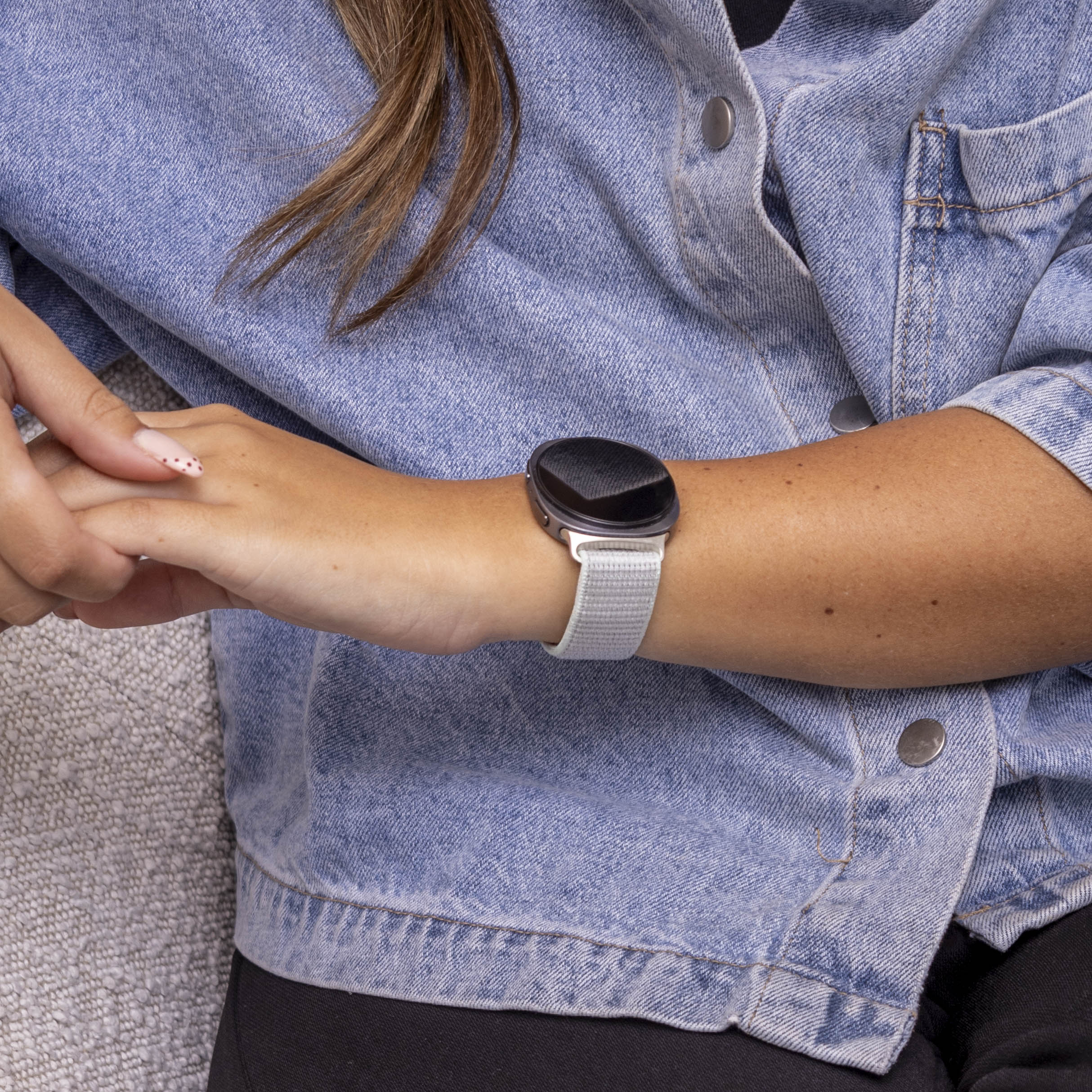 Samsung Galaxy Watch 8 Classic Nylon Strap (Light Cyan)