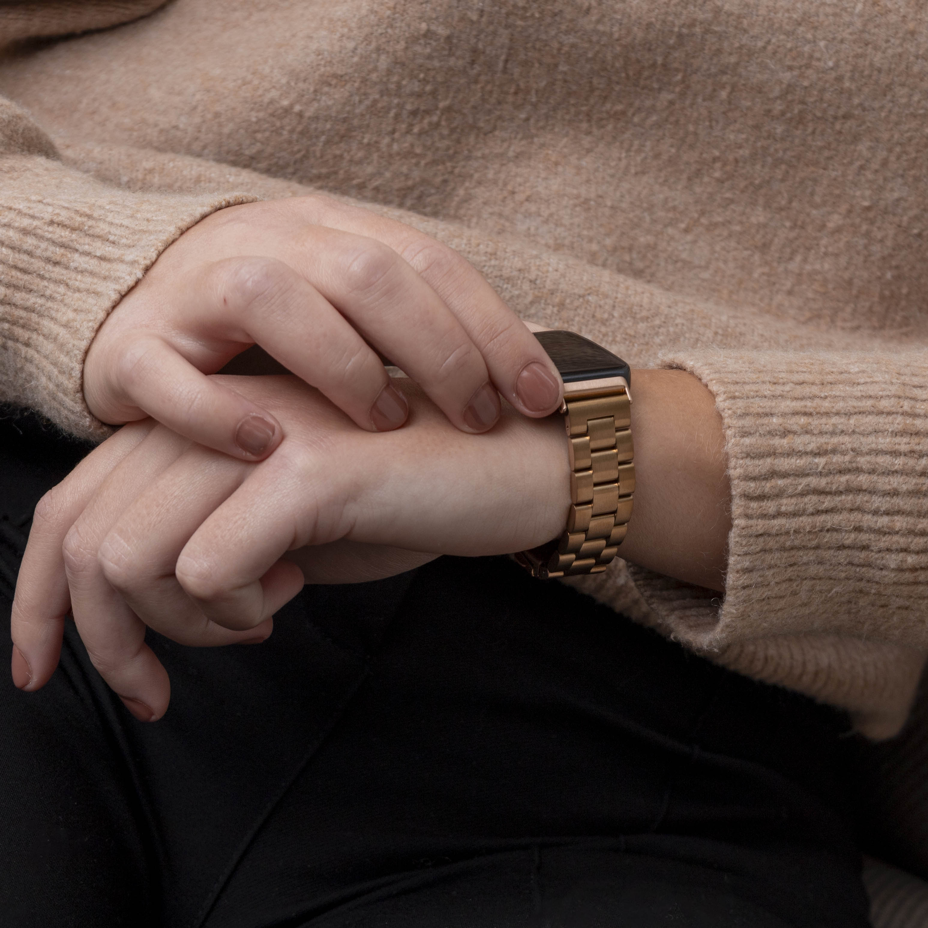 Bracelet acier Huawei Band 10 (or rose)