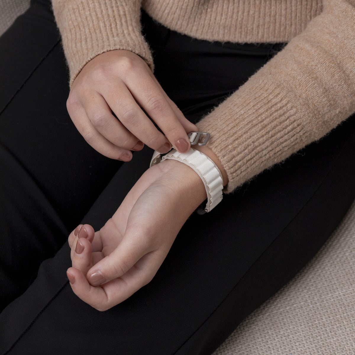 Alpine Nylon Strap, starlight, lifestyle photo