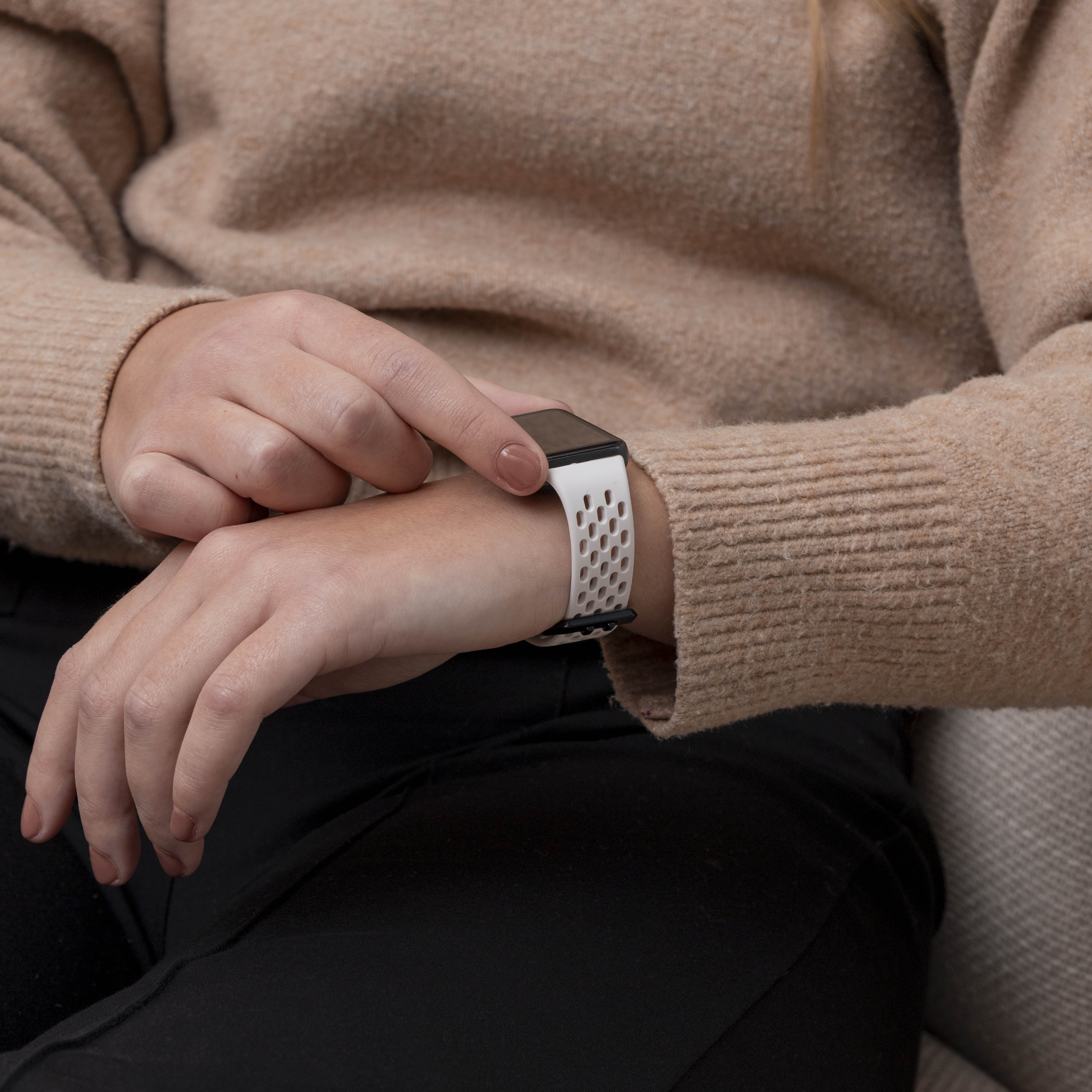 Samsung Galaxy Fit 3 ademend siliconen bandje (sterrenlicht)