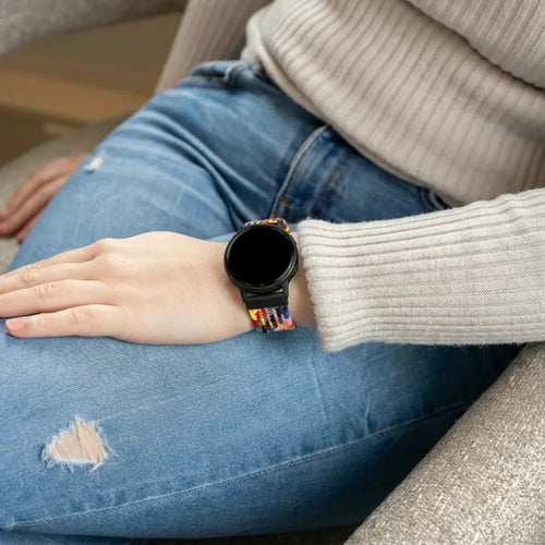 Bandz Amazfit GTS 3 geflochtenes Nylonarmband (Bunt)